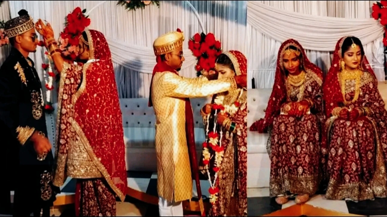 রাজনগরে এক মঞ্চে দুই পিতৃহীন কনের রাজকীয় বিয়ে