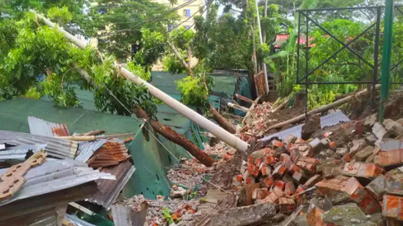 সীমানাপ্রাচীর ধসে সুগন্ধা নার্সারির ব্যাপক ক্ষতি