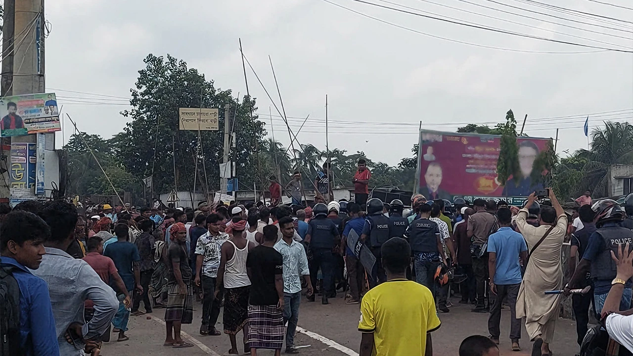ভাঙ্গায় দুই পক্ষের সংঘর্ষ, মহাসড়ক অবরোধে চরম ভোগান্তি