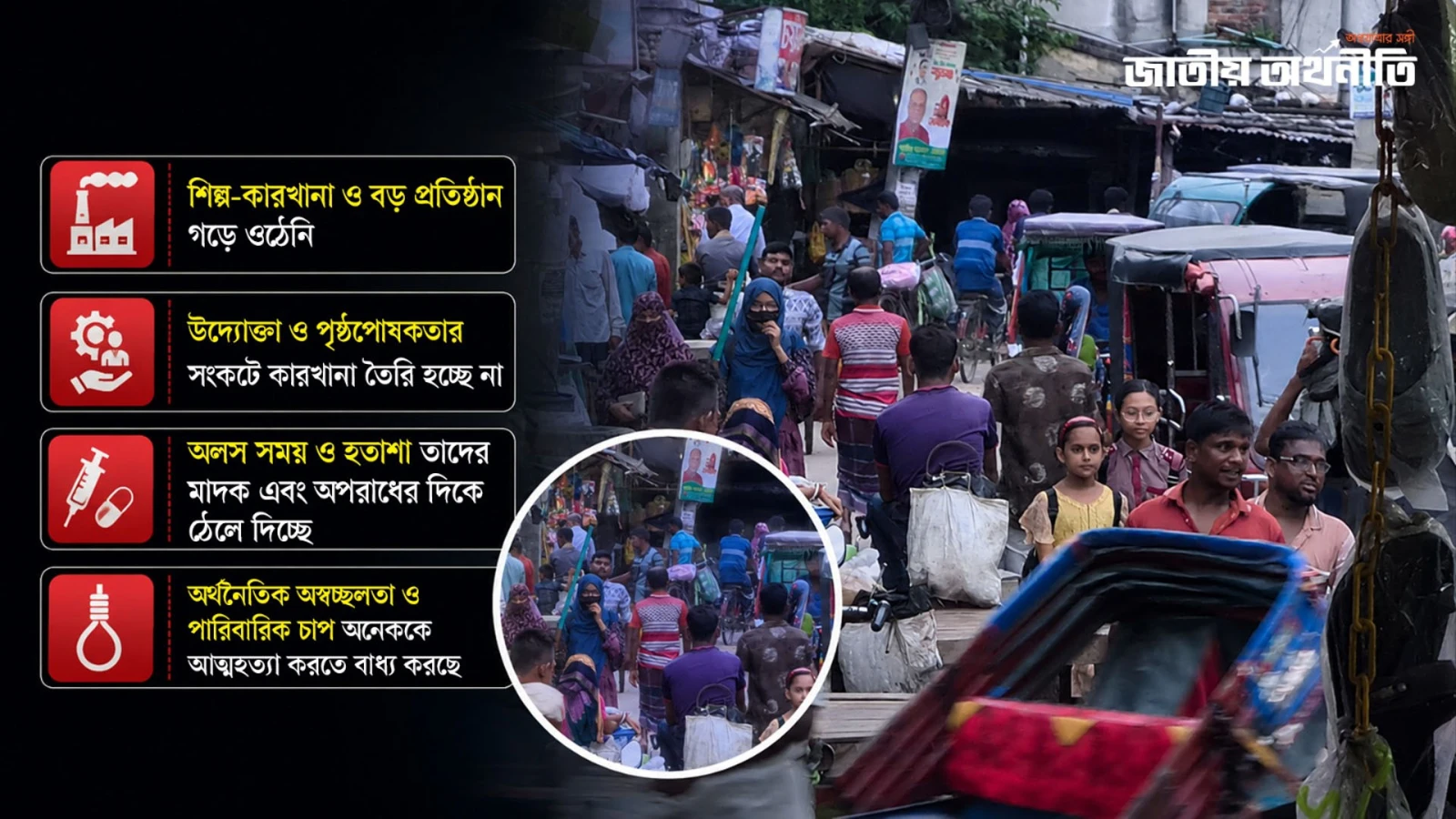 ঝিনাইদহে কর্মসংস্থানের অভাবে বাড়ছে অপরাধ ও আত্মহত্যা