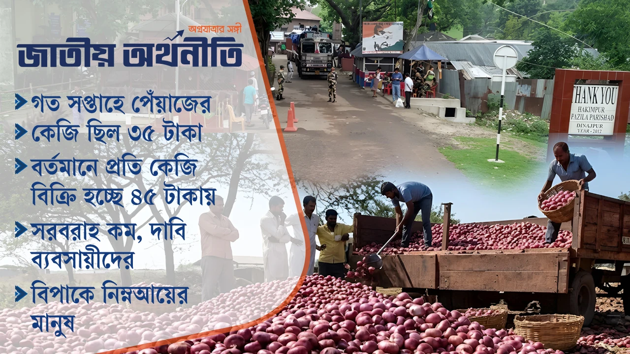 হিলিতে পেঁয়াজের দাম কেজিতে ১০ টাকা বাড়ল