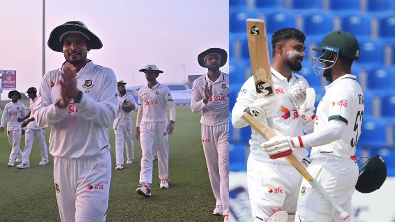 আবুধাবি টেস্ট জয়ে শেষদিনে বাংলাদেশের দরকার ৭ উইকেট